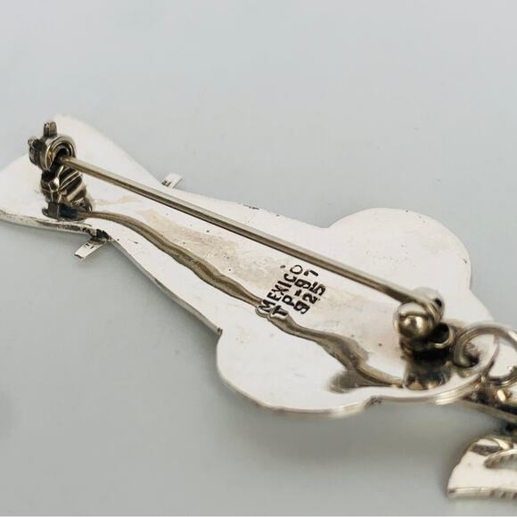 Vintage 925 Cat Brooch - Picture 8 of 11